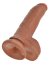 Dildo Pipedream "King Kock" 23 cm - Maro - vedere laterala