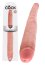 King Cock 16 Tapered Double Dildo Flesh - vedere frontala