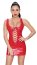 Rochie Latex Look Black Level - Rosu