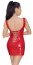Rochie Latex Look Black Level - Rosu
