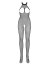 Bodystocking Decupat N101 Obsessive - Negru