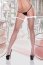 Ciorapi albi, Baci, Fencenet Thigh High With Double Bow, elastici, plasa cu fundite la spate, One Size# - culoare si material