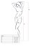 Dres decupat Passion S030, cu decupaje, alb, model floral, S-L# - accesorii incluse