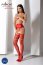 Dres decupat Passion S030, cu decupaje, rosu, model floral, S-L# - culoare si material