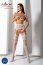 Dres decupat Passion S030, cu decupaje, alb, model floral, S-L# - culoare si material