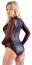 Body Sexy Desen Transparent Wet Look Cottelli Collection - Negru - culoare si material
