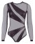 Body Sexy Desen Transparent Wet Look Cottelli Collection - Negru - dimensiuni complete