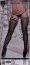 Ciorapi, Baci, Bow Top Fishnet Thigh High, elastici, negru/alb, One Size EU# - detaliu finisaj