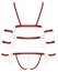 Strap Body Harness, Rosu, Bad Kitty# - accesorii incluse