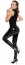 Salopeta Latex Look Femei Black Level -  Negru