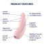 Vibrator Satisfyer Curvy 2 Air Pulse, Connect App - culoare si material