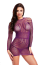 Rochie Scurta cu Maneci Lungi Lapdance - Violet
