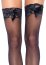 Ciorapi negri cu banda elastica si funde, Bunny Sheer, Leg Avenue, S-L# - detaliu design