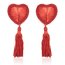 Ornamente Sfarcuri Red Heart Nipple Pasties cu Ciucuri - Rosu