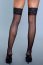Ciorapi negri cu dunga BeWicked Keep A Secret Thigh Highs-Black, S-L# - detaliu design
