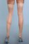 Ciorapi nude satinat cu dantela autoadeziva, Be Wicked, S-L# - dimensiuni complete