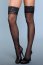 Ciorapi negri cu dunga BeWicked Keep A Secret Thigh Highs-Black, S-L# - culoare si material
