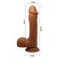 Dildo XXL Realistic cu scrot si ventuza, Beautiful Johnson, Brown, [ 22 cm x 4,7 cm ] - detaliu design