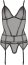 Body Corset cu Inserții Wetlook Cottelli Collection - Negru - dimensiuni complete