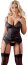 Body Corset cu Inserții Wetlook Cottelli Collection - Negru - detaliu finisaj