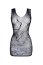 Rochie Bodystocking, plasa neagra cu model, Erica, Beauty Night, S-L# - detaliu design