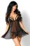 Set Babydoll si Bikini Beauty Night Yvonne Luxury Lingerie - Negru - vedere frontala