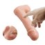 Strapon Femei cu Dildo Natural Realist texturat si detasabil, Baile [ 19,5 cm x 4 cm ] - detaliu finisaj