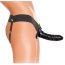 Hollow Strapon Unisex, prelungitor penis negru, 18 cm - detaliu design