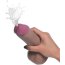 Dildo cu Ejaculare XR Brands "Squirting Chocolate" 18,5 cm - Maro##