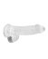 Dildo Transparent Realrock "Cristal Clear Dildo" 17 cm - dimensiuni complete