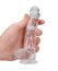 Dildo Transparent Realrock "Cristal Clear Dildo" 17 cm - culoare si material