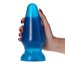 Butt Anal XXL Toyz4Lovers "Adamo Transparent" 19,5 cm - Albastru - detaliu design