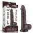 Dildo Negru Realistic, Dubla Densitate, Sliding Skin, 8» [ 20,5cm x 3,9cm ]« - vedere frontala
