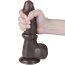 Dildo Negru Realistic, Dubla Densitate, Sliding Skin, 8» [ 20,5cm x 3,9cm ]« - vedere de ansamblu