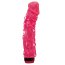 BIG JELLY Vibrator Rosu Stralucitor XXL - detaliu design
