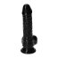 Dildo cu scrot Toyz4Lovers "Michelangelo" 16,5 cm - Negru - vedere laterala