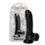 Dildo cu scrot Toyz4Lovers "Michelangelo" 16,5 cm - Negru - vedere frontala