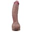 Dildo Realistic Lovetoy "Dual Layered Silicone" 27cm - Maro - dimensiuni complete