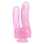 Dildo Dublu Toyz4Lovers "Romolo and Remo" 21 cm - Roz##