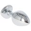 Butt Plug Anal Toyz4Lovers "Red Heart Jewel" 7 cm - Argintiu - dimensiuni complete