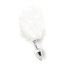 Butt Plug Anal Toyz4Lovers "Pony Tail" 6 cm - Alb - dimensiuni complete
