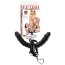 Vibrator Dublu Strapon Negru - vedere frontala