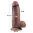 Dildo XXL 9'5" Dual Layered Platinum Silicone [ 24,6 cm x 7 cm ] - detaliu design