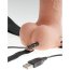 Vibrator Strapon barbati, 30 cm x 5 cm hollow gol la interior, reincarcabil USB - vedere laterala