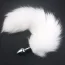 Butt Plug Anal Toyz4Lovers "Fox Tail" 7 cm - Alb - detaliu finisaj