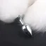 Butt Plug Anal Toyz4Lovers "Fox Tail" 7 cm - Alb - vedere laterala
