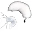 Butt Plug Anal Toyz4Lovers "Fox Tail" 7 cm - Alb - detaliu design