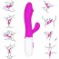 Vibrator rabbit Snappy Pink 8 moduri utilizare dubla stimulare clitoris punct G