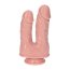Dildo Dublu Toyz4Lovers "Cain si Abel" 17,5 cm - Natural##