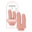 Dildo Dublu Toyz4Lovers "Cain si Abel" 17,5 cm - Natural